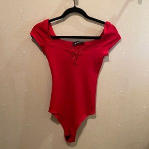 Reformation Red Bodysuit